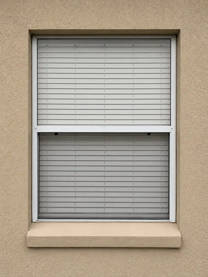 After: window and stucco sill cleaning by Waddle Works